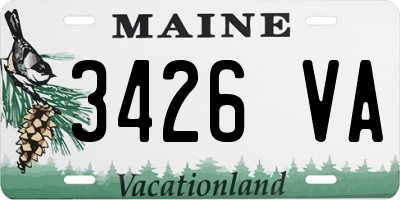 ME license plate 3426VA