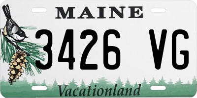 ME license plate 3426VG