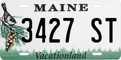 ME license plate 3427ST