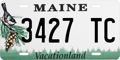 ME license plate 3427TC