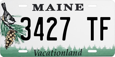 ME license plate 3427TF