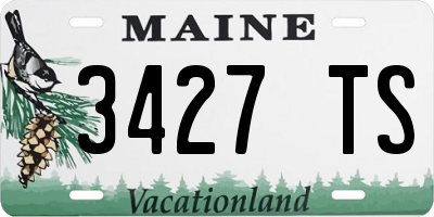ME license plate 3427TS