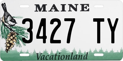 ME license plate 3427TY