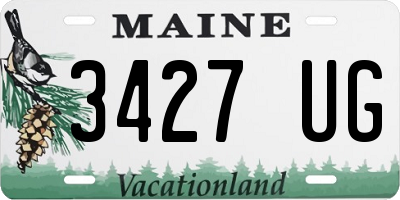 ME license plate 3427UG