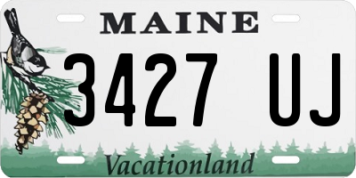 ME license plate 3427UJ