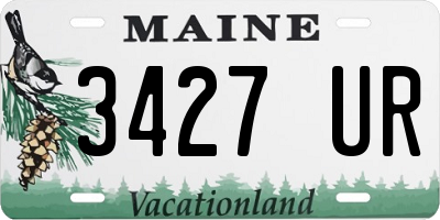 ME license plate 3427UR