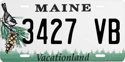 ME license plate 3427VB