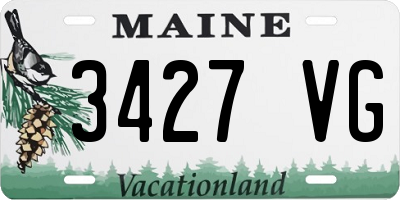 ME license plate 3427VG