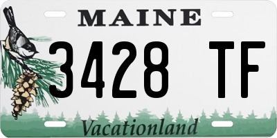 ME license plate 3428TF