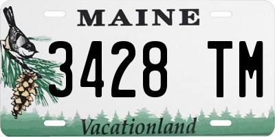 ME license plate 3428TM