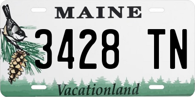 ME license plate 3428TN
