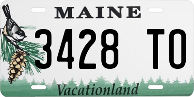 ME license plate 3428TO