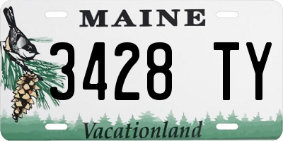 ME license plate 3428TY