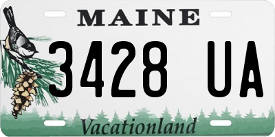 ME license plate 3428UA