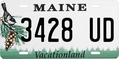 ME license plate 3428UD