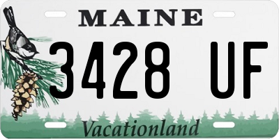 ME license plate 3428UF