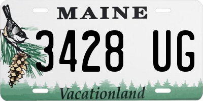 ME license plate 3428UG
