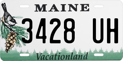 ME license plate 3428UH