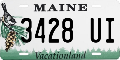 ME license plate 3428UI