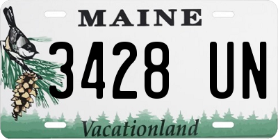 ME license plate 3428UN