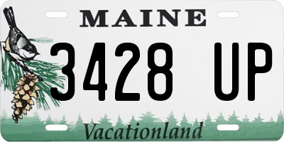 ME license plate 3428UP