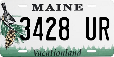 ME license plate 3428UR