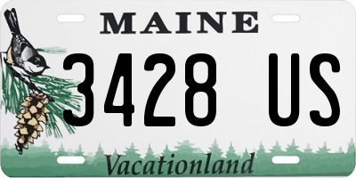 ME license plate 3428US