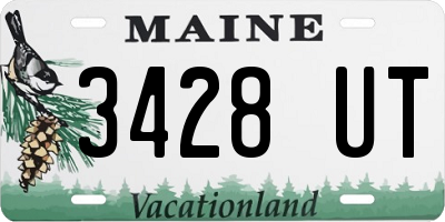 ME license plate 3428UT