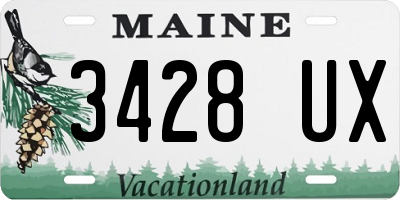 ME license plate 3428UX