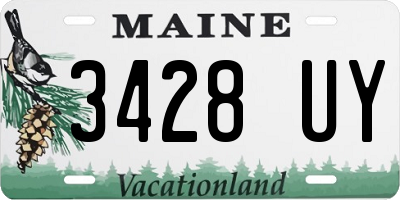 ME license plate 3428UY