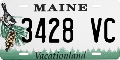 ME license plate 3428VC