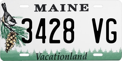 ME license plate 3428VG