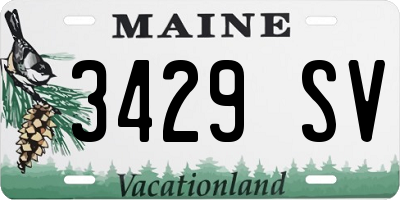 ME license plate 3429SV