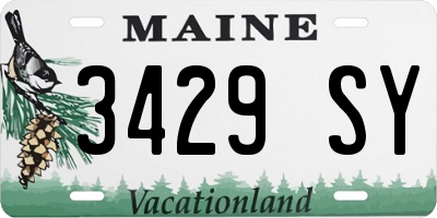 ME license plate 3429SY