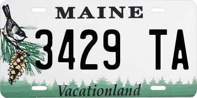 ME license plate 3429TA