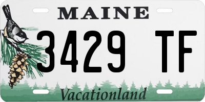 ME license plate 3429TF