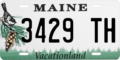 ME license plate 3429TH