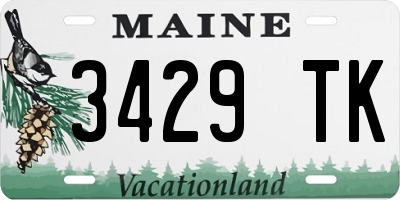 ME license plate 3429TK
