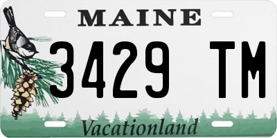 ME license plate 3429TM