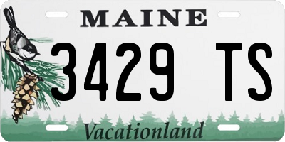 ME license plate 3429TS