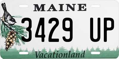 ME license plate 3429UP