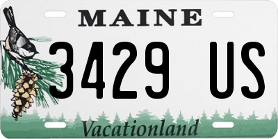 ME license plate 3429US