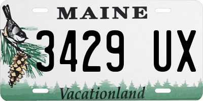 ME license plate 3429UX