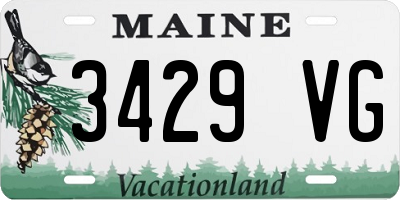 ME license plate 3429VG