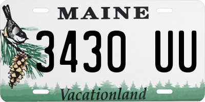 ME license plate 3430UU