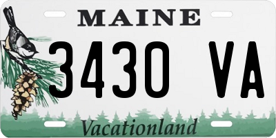 ME license plate 3430VA