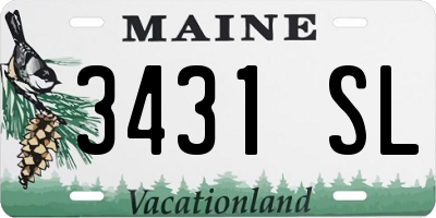 ME license plate 3431SL