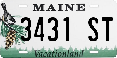 ME license plate 3431ST
