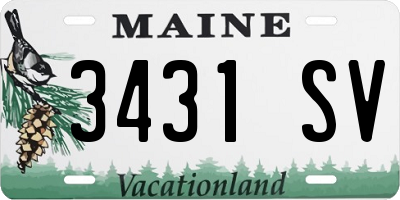 ME license plate 3431SV