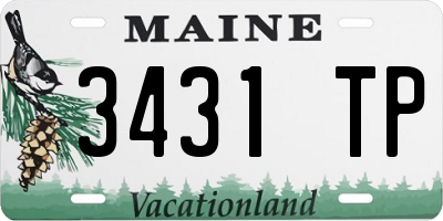 ME license plate 3431TP